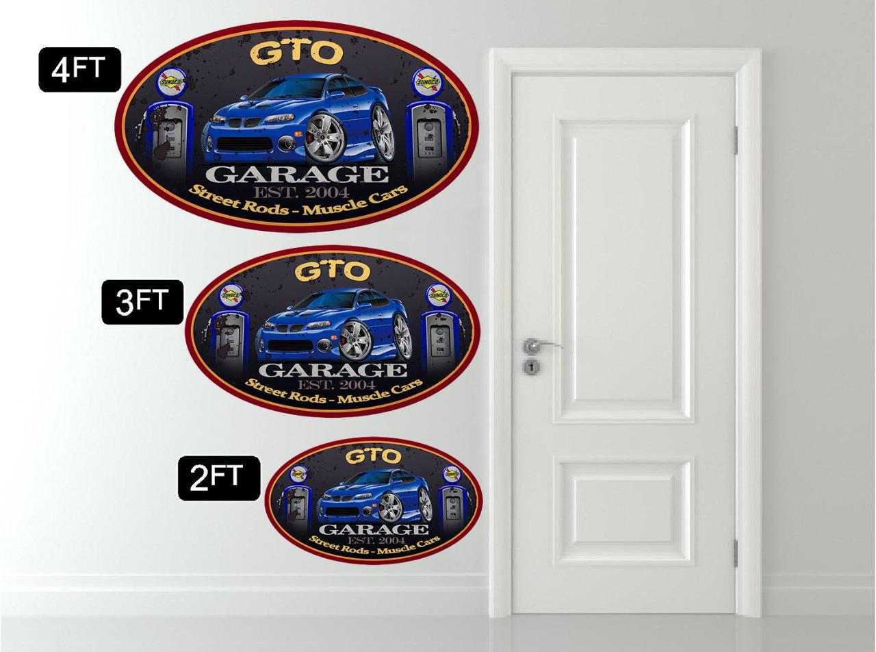 2004 2005 2006 Pontiac GTO Garage Sign Wall Art Graphic Sticker