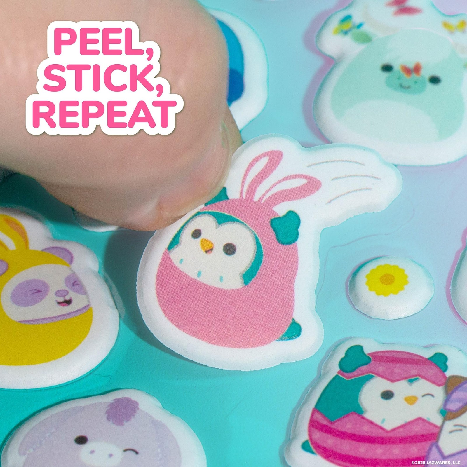 Original Squishmallows Puffy Stickers, 33 Stationery Spring Multi