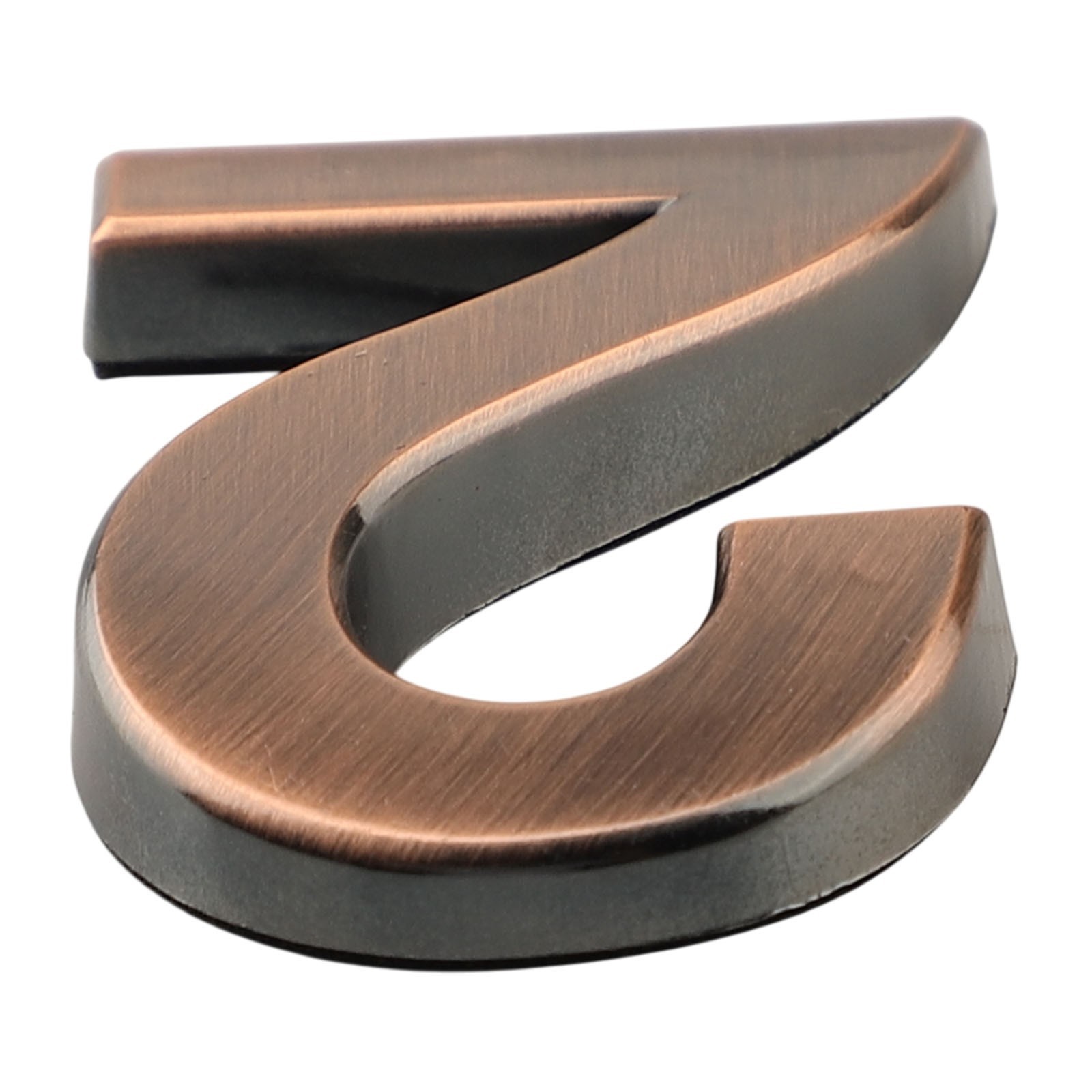 Glossy 3D Bronze House Number Sign for Door Exterior Use ABS Resin 50x35x6mm