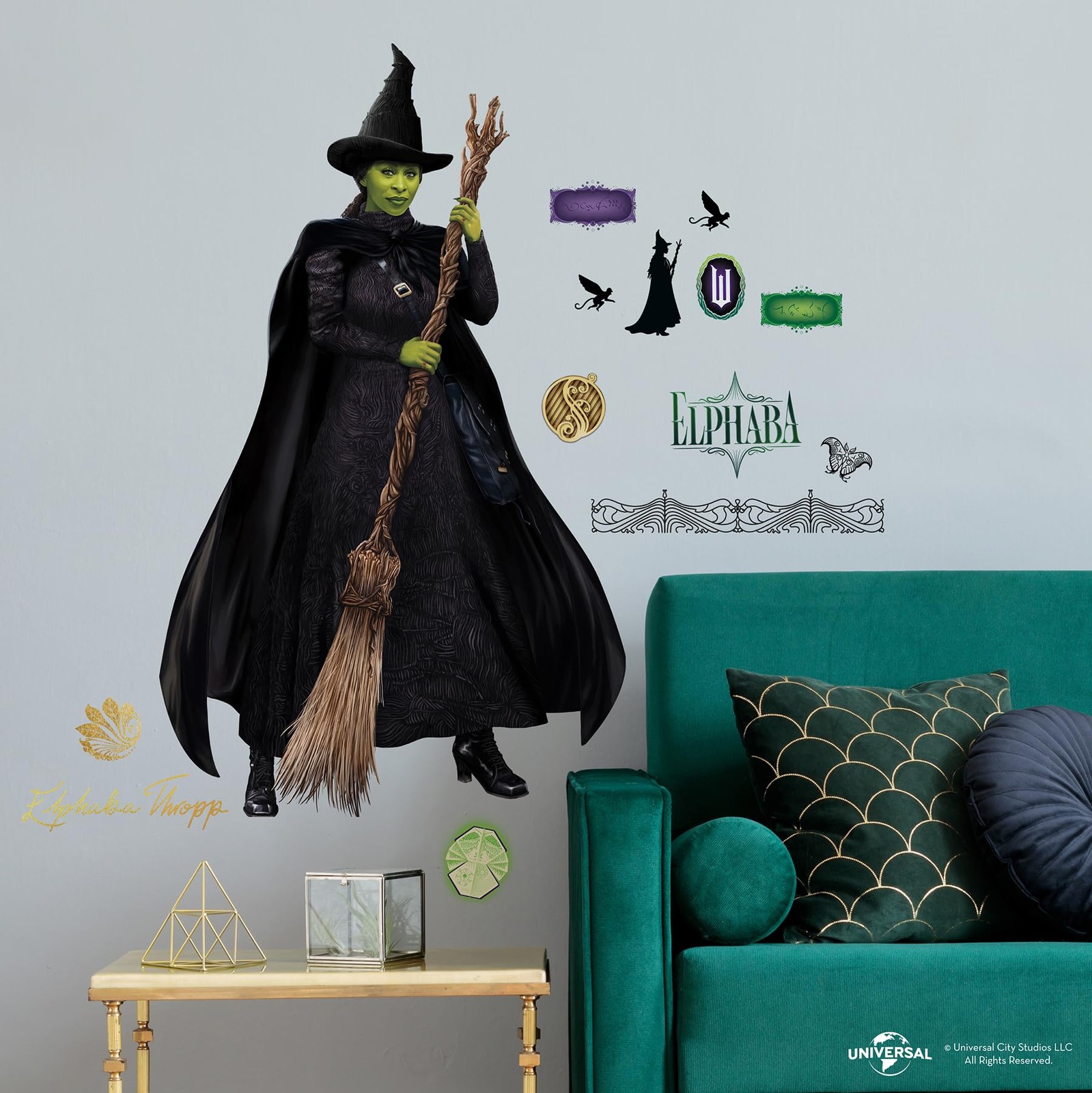Wicked Elphaba Green Wall Decals, RMK5572GM