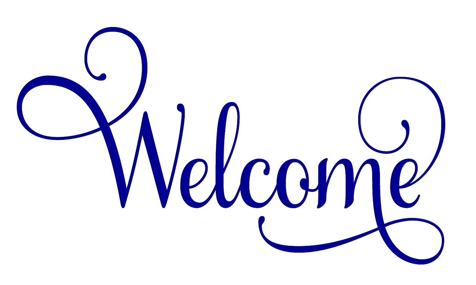 Welcome Vinyl Decal Sticker Front Door, Foyer Decor Home Art, large sizes avail