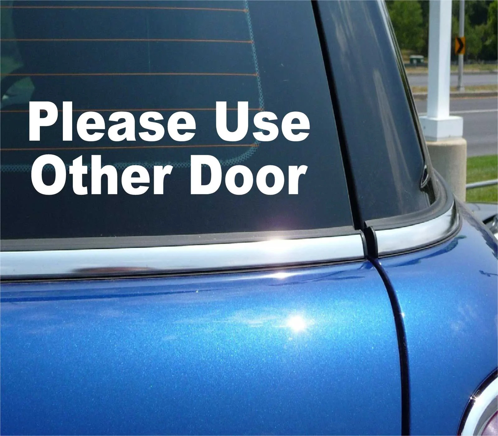 PLEASE USE OTHER DOOR DECAL STICKER BUSINESS RETAIL STORE WINDOW LOCK LOCKED