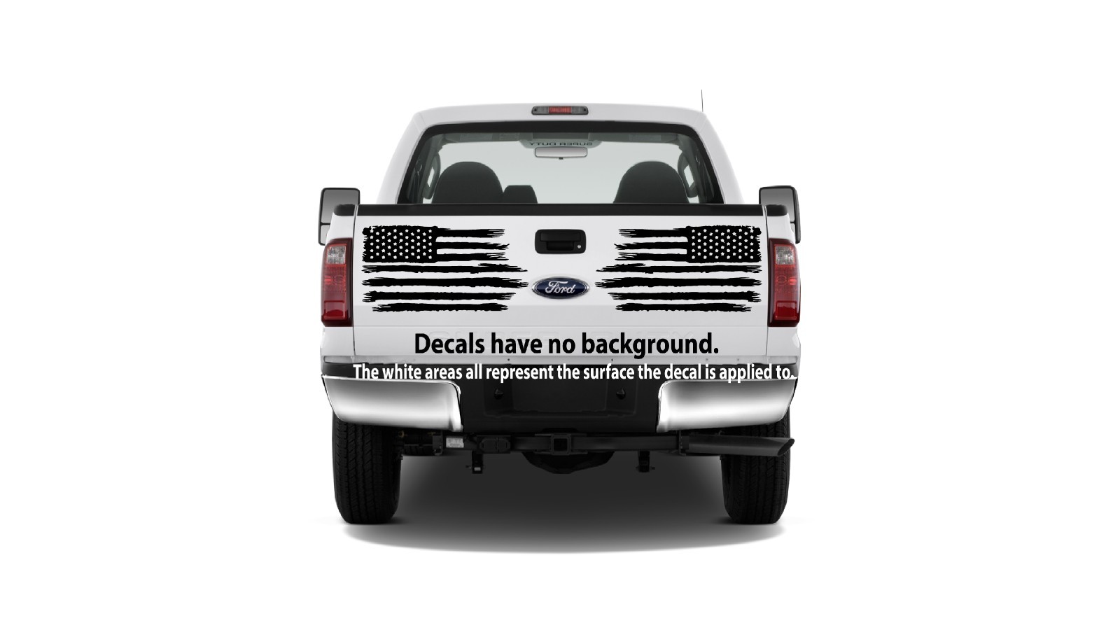 Set of 2 Distressed American Flag Decals Car Window Stickers Veteran USA #1