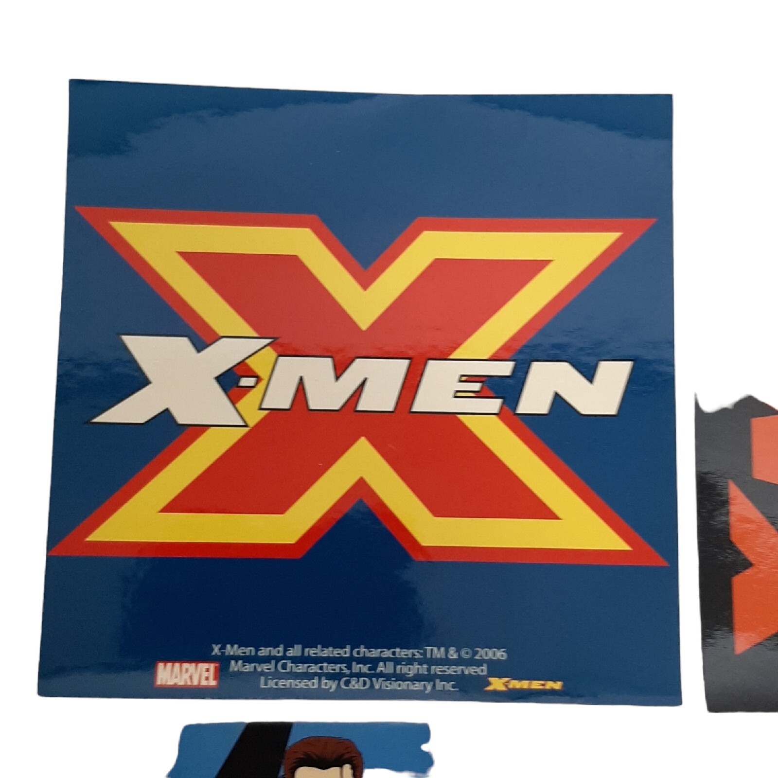 11 Marvel X-men Sticker Lot 4"x4" 9 Square & 2 Round