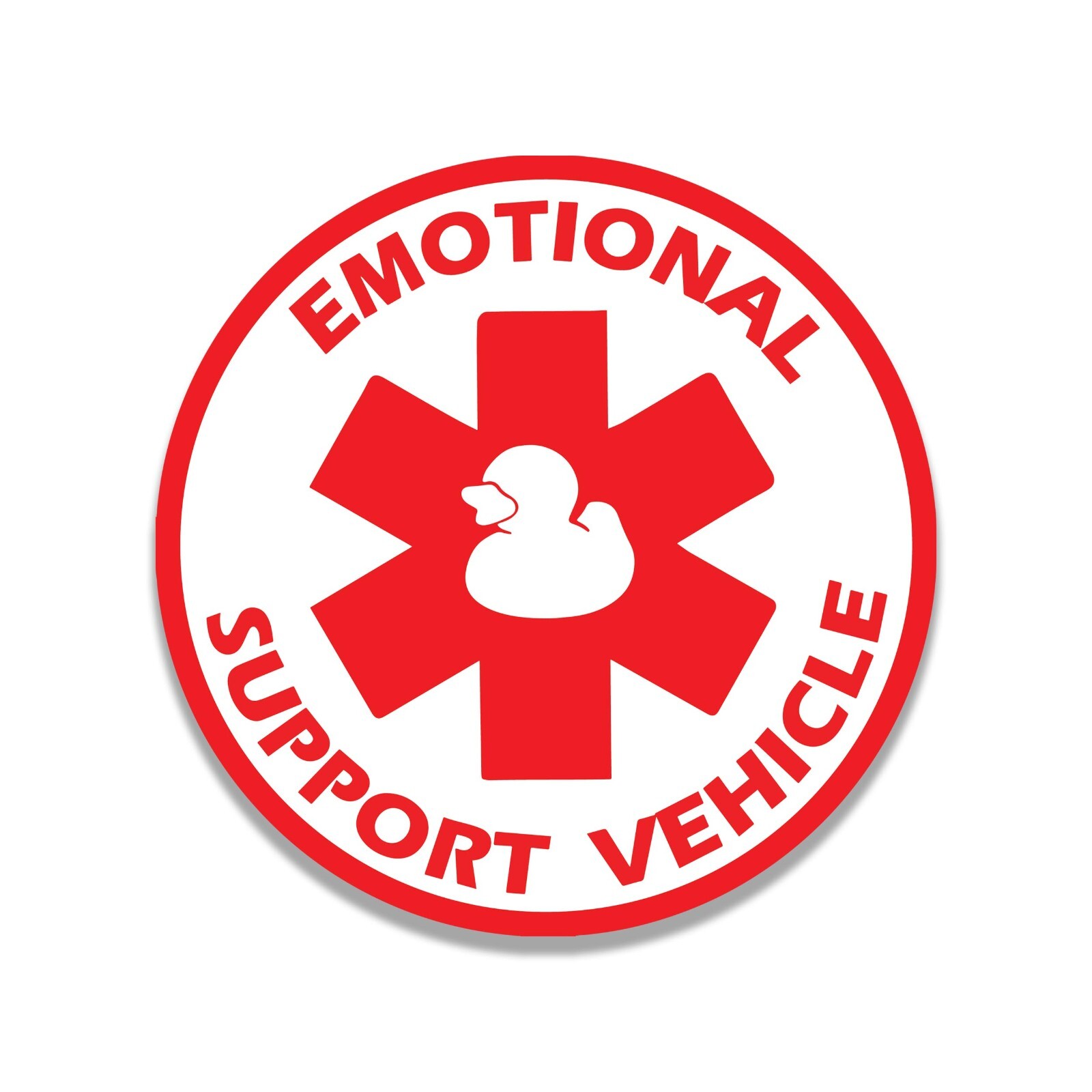 Collectible Decals Emotional Support Vehicle Vinyl Sticker