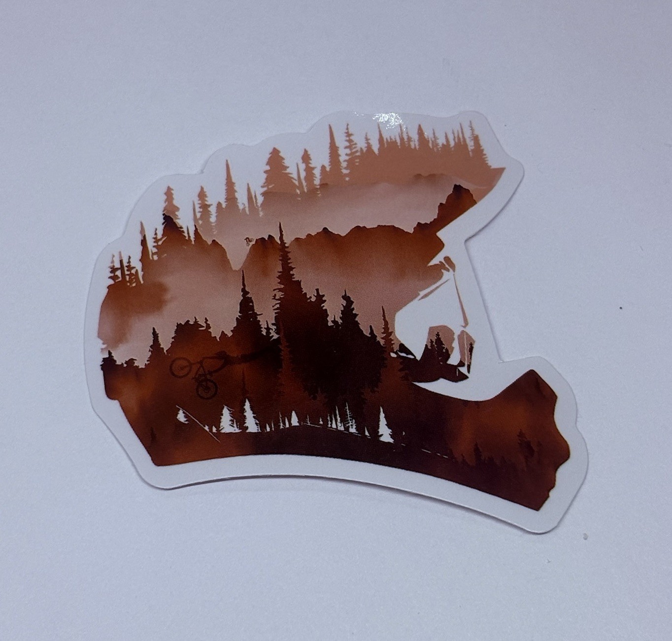 Hiking Forest Silhouette Sticker Travel City Tour Art Decal Vinyl Souvenir Tc9