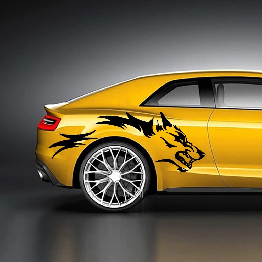 AuMoHall 1 Set Running Wolf Graphics Car Body Sticker Self-Adhesive Wolf Deca…