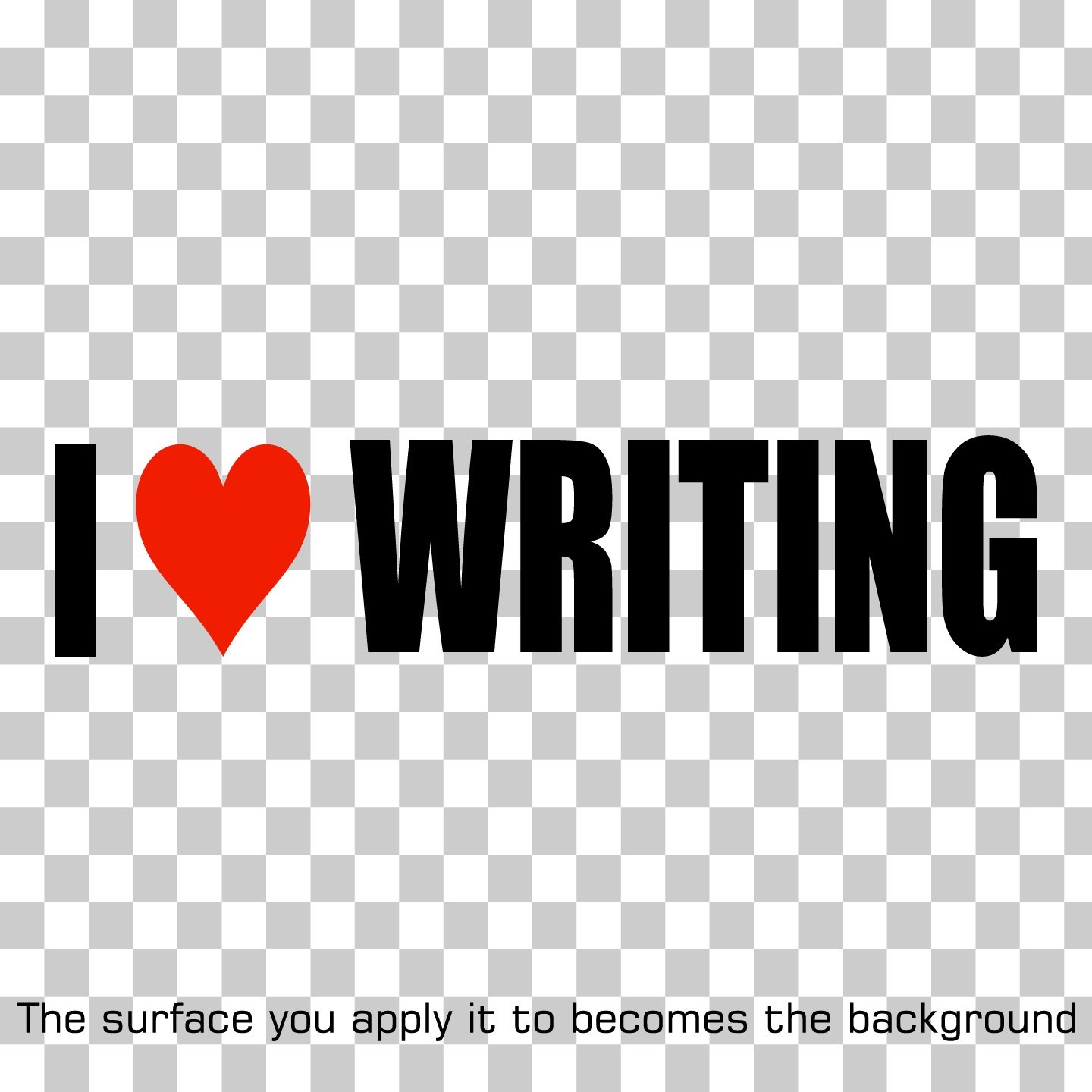 I Love Writing Vinyl Sticker Decal for Car Window Laptop & More