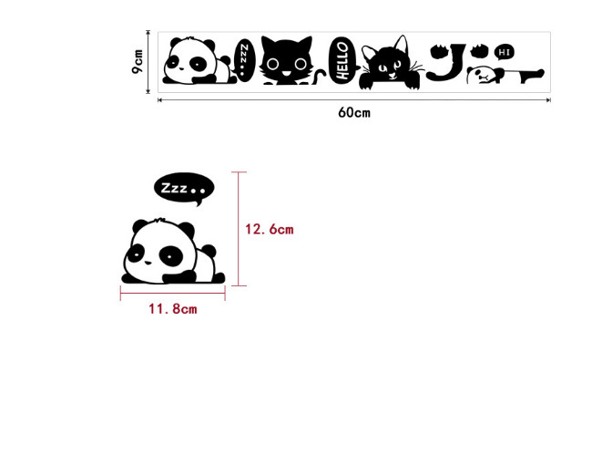 Cartoon Animals Wall Decals Light Switch Wall Stickers DIY Home Decoration