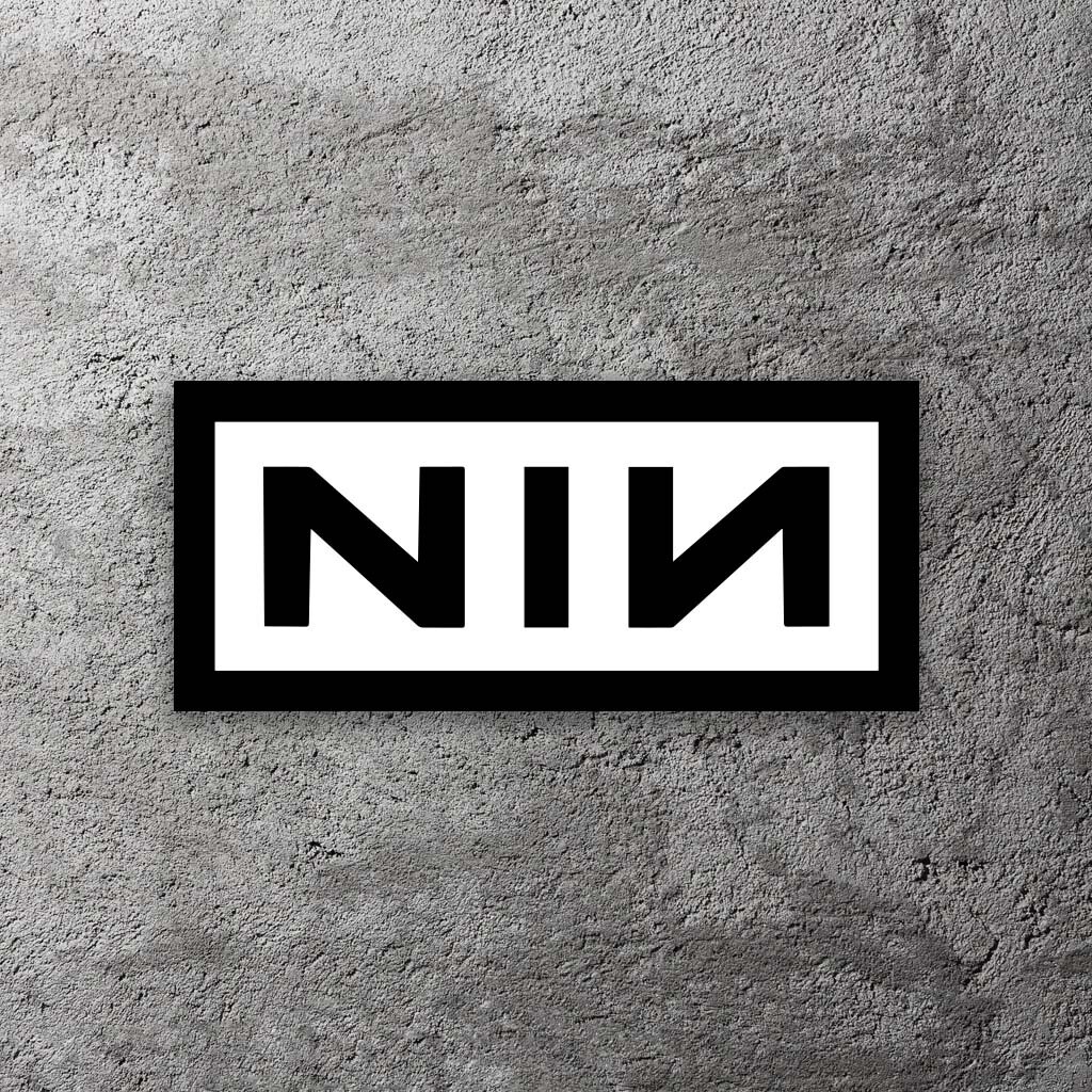 NIN Nine Inch Nails Logo 4" Wide Color Vinyl Decal Sticker BOGO