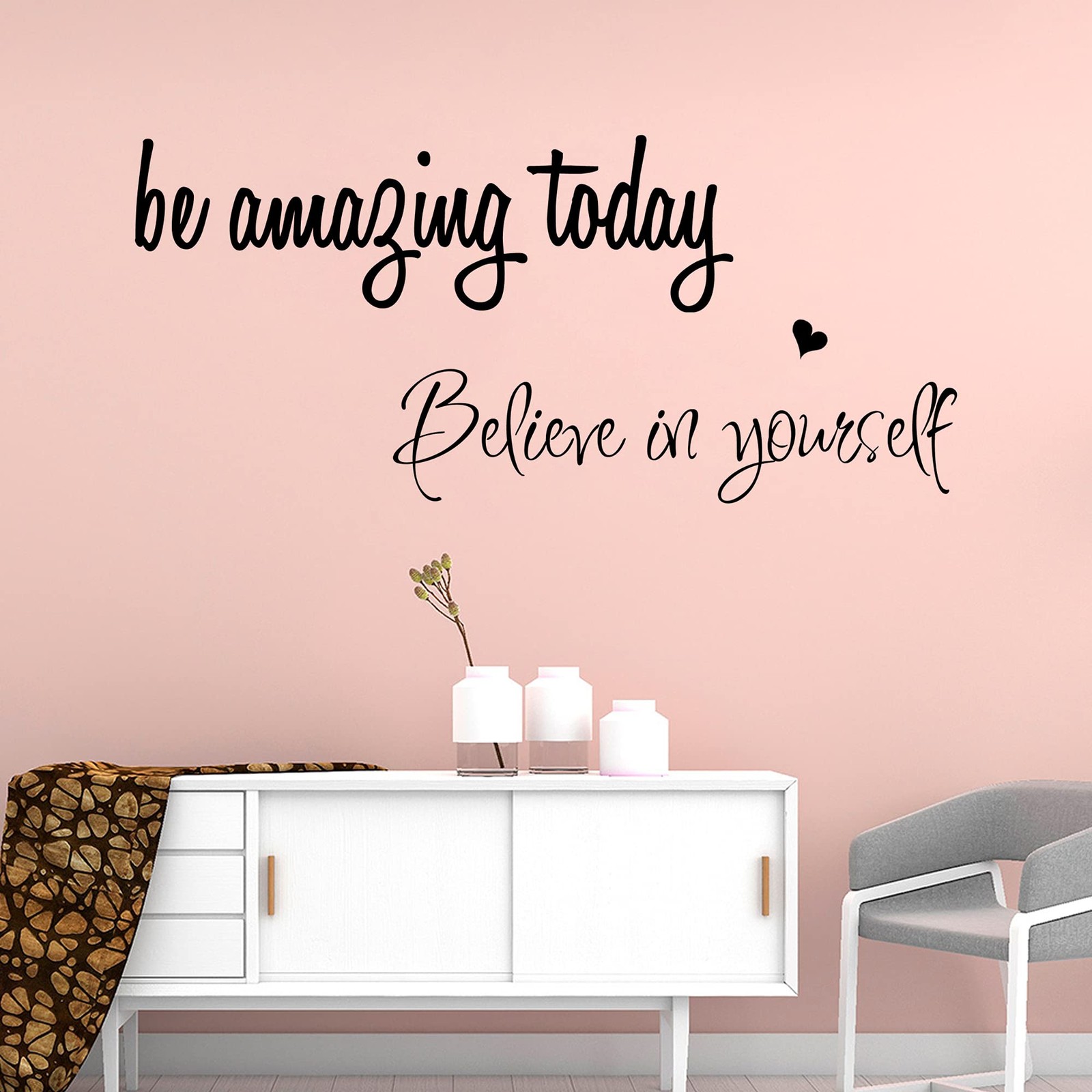 Large Inspirational Quote Wall Decals, Removable Positive Saying Lettering St…