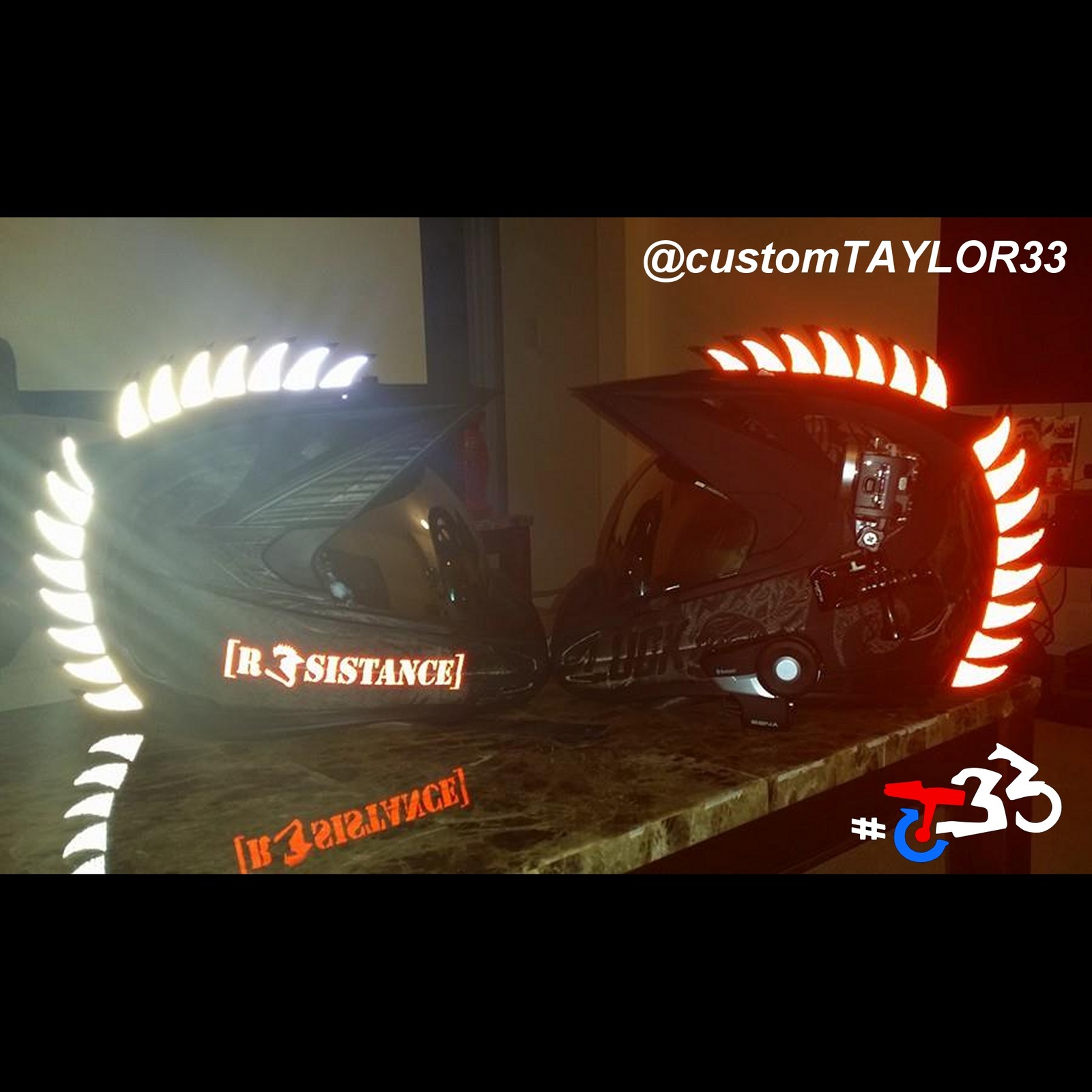 Reflective DECALS For Rubber Helmet Warhawks Dirtbike Motorcross Motorcycles Saw