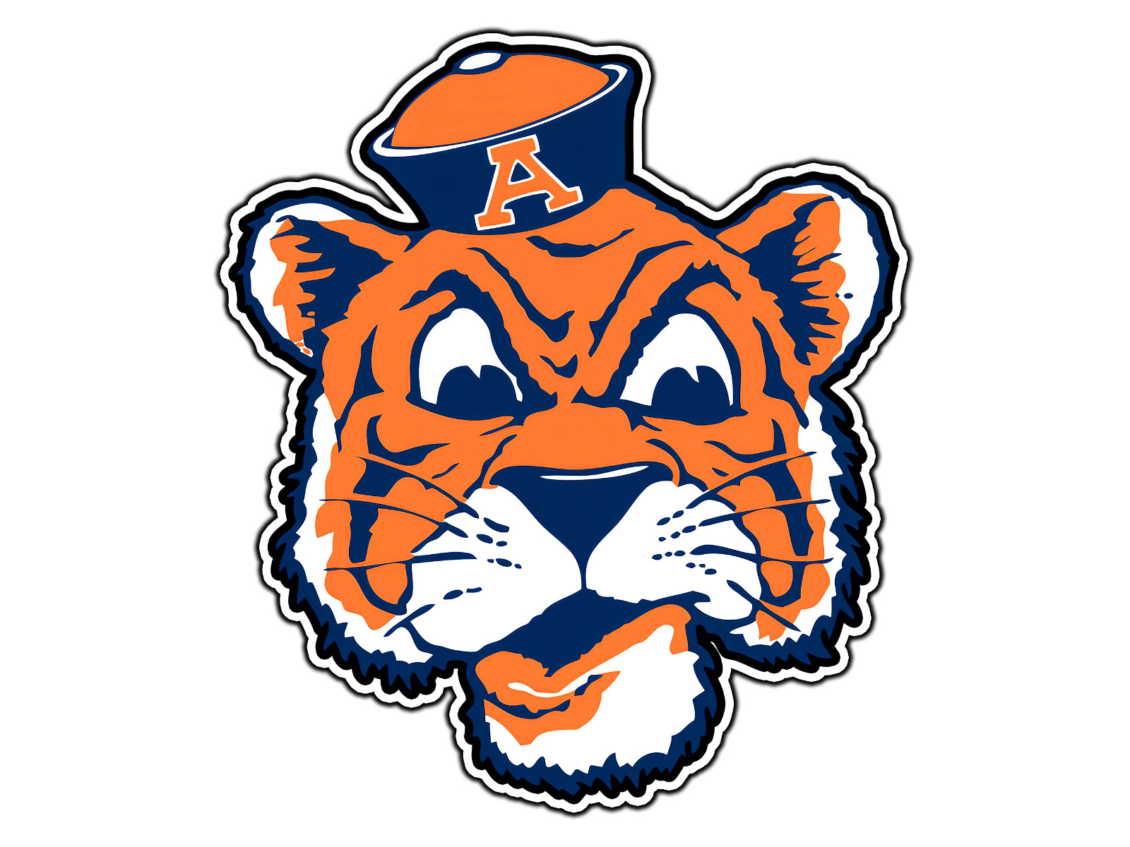 #362 Auburn Tigers Mascot Logo #1 Waterproof Vinyl Sticker Decal Die-Cut