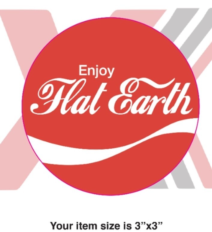 FLAT EARTH 🌎 MAP STICKER 5 inches in diameter