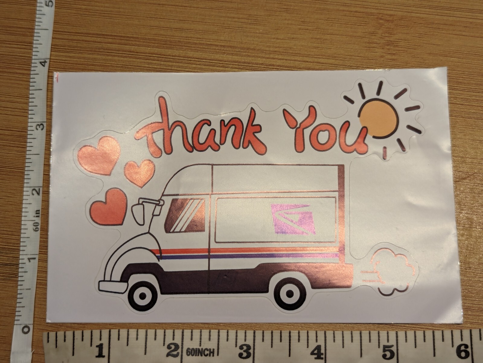 Thank You Mail Carrier Mailbox Sticker USPS PVC Vinyl Decal Waterproof NEW