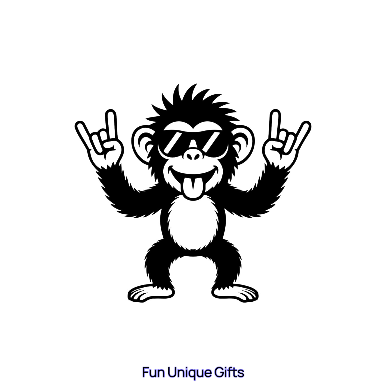 Crazy Monkey Vinyl Decal Sticker -Multiple Colors & Sizes- SHIPS FREE!