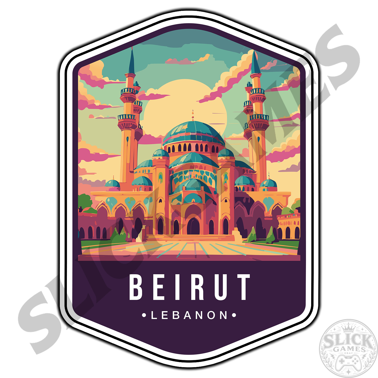 Beirut Lebanon Capital Travel Badge #1 Sticker Waterproof Vinyl Decal Die-Cut