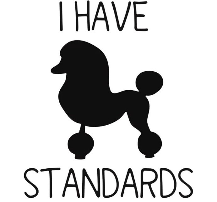 Standard Poodle Pet Dog Funny Sticker Labels (4) Party Favor Craft Scrapbook