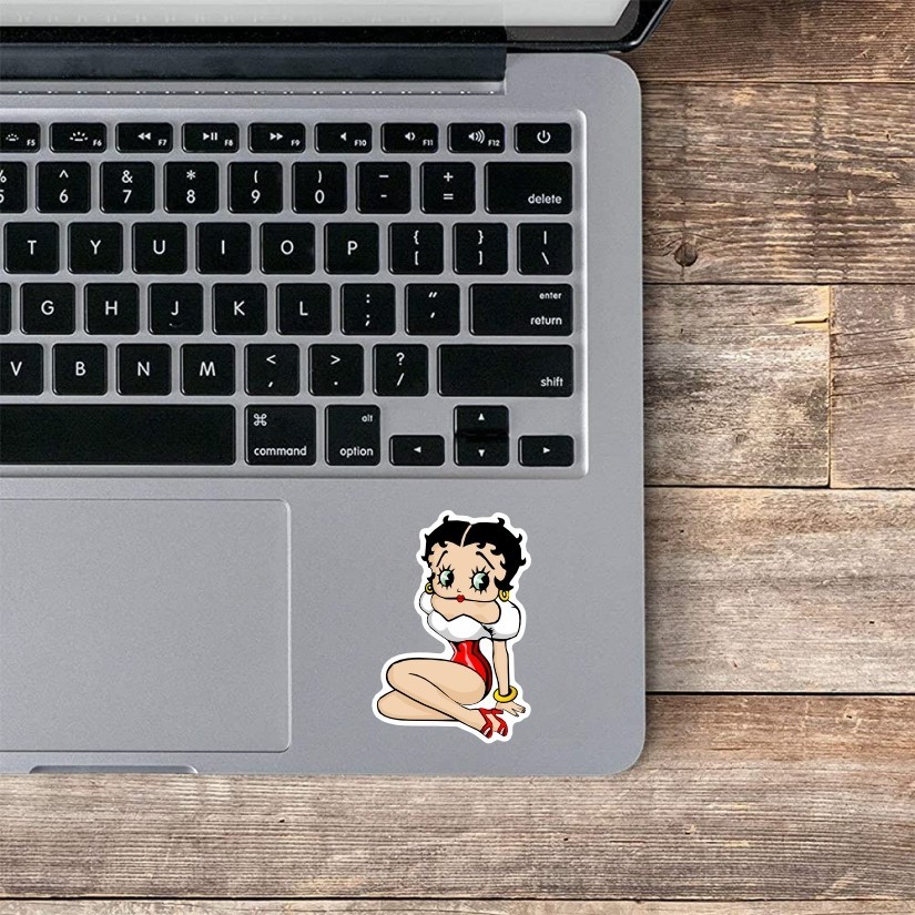 Betty Boop Sitting, Sticker, Peel N' Stick, Different Sizes