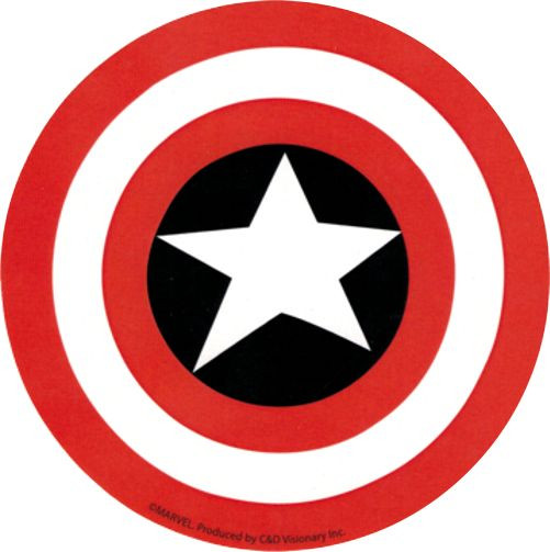 Sticker – Captain America Round Shield Star Marvel Comics Superhero Decal #15573