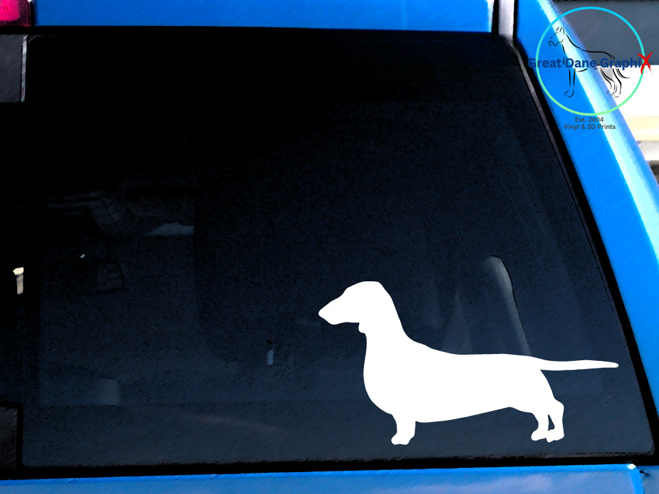 Dachshund Figure & Decal Set – 3D Printed – Paintable DIY Dog Art Combo Set