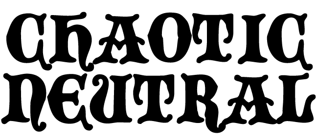 Chaotic Neutral vinyl decal sticker humor alignment geek dungeons & dragons