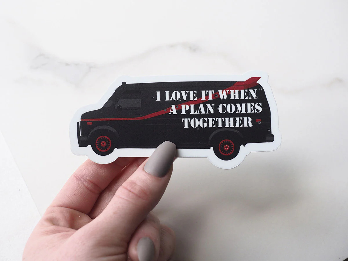 A Team Van TV Quote Sticker