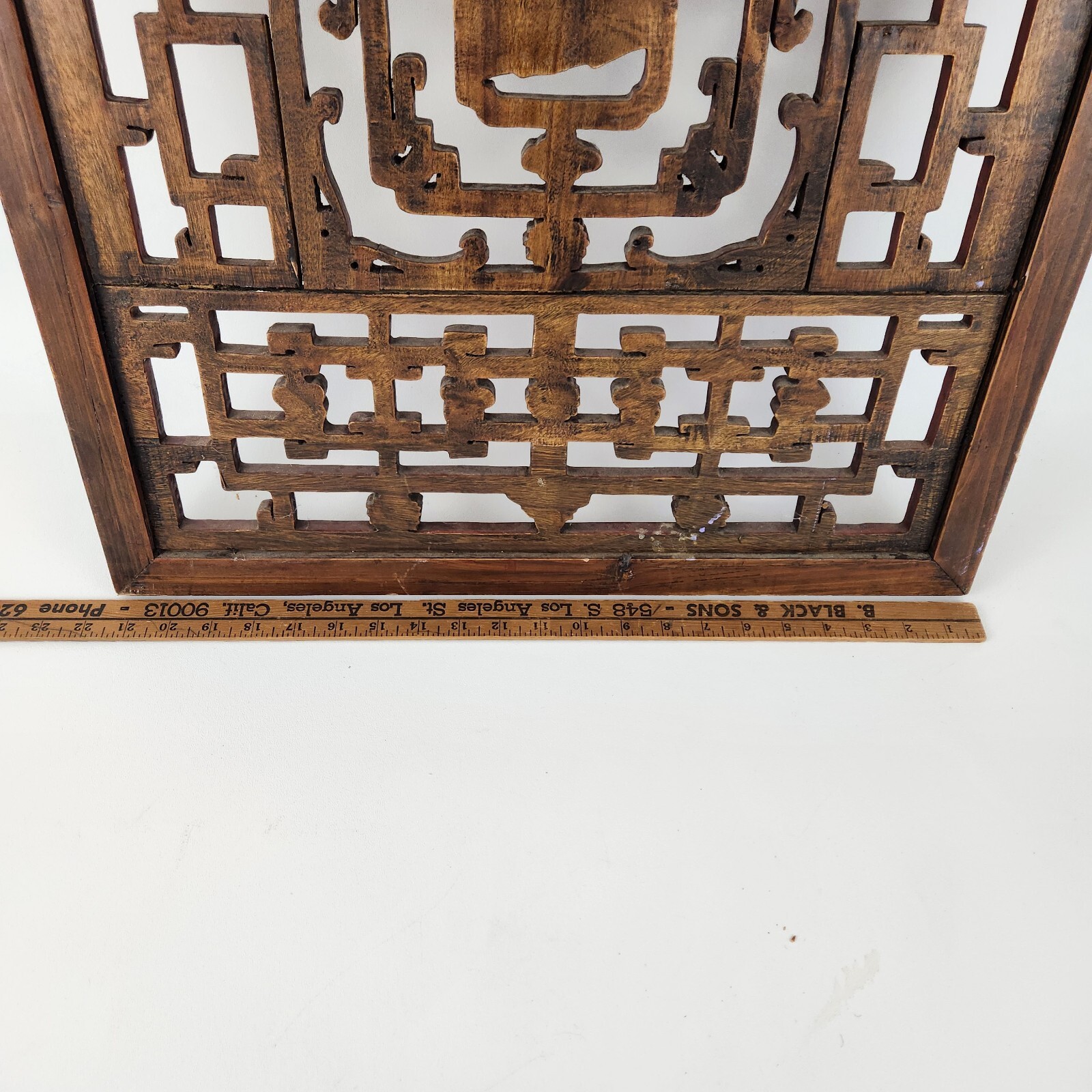 Vintage Chinese Hand Carved Wall Decor