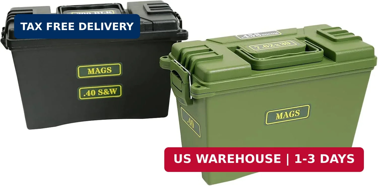 Ammo Can Vinyl Sticker Set Decal Label .410 .44 .45-70 .22 .223 .308 9MM .380 .4