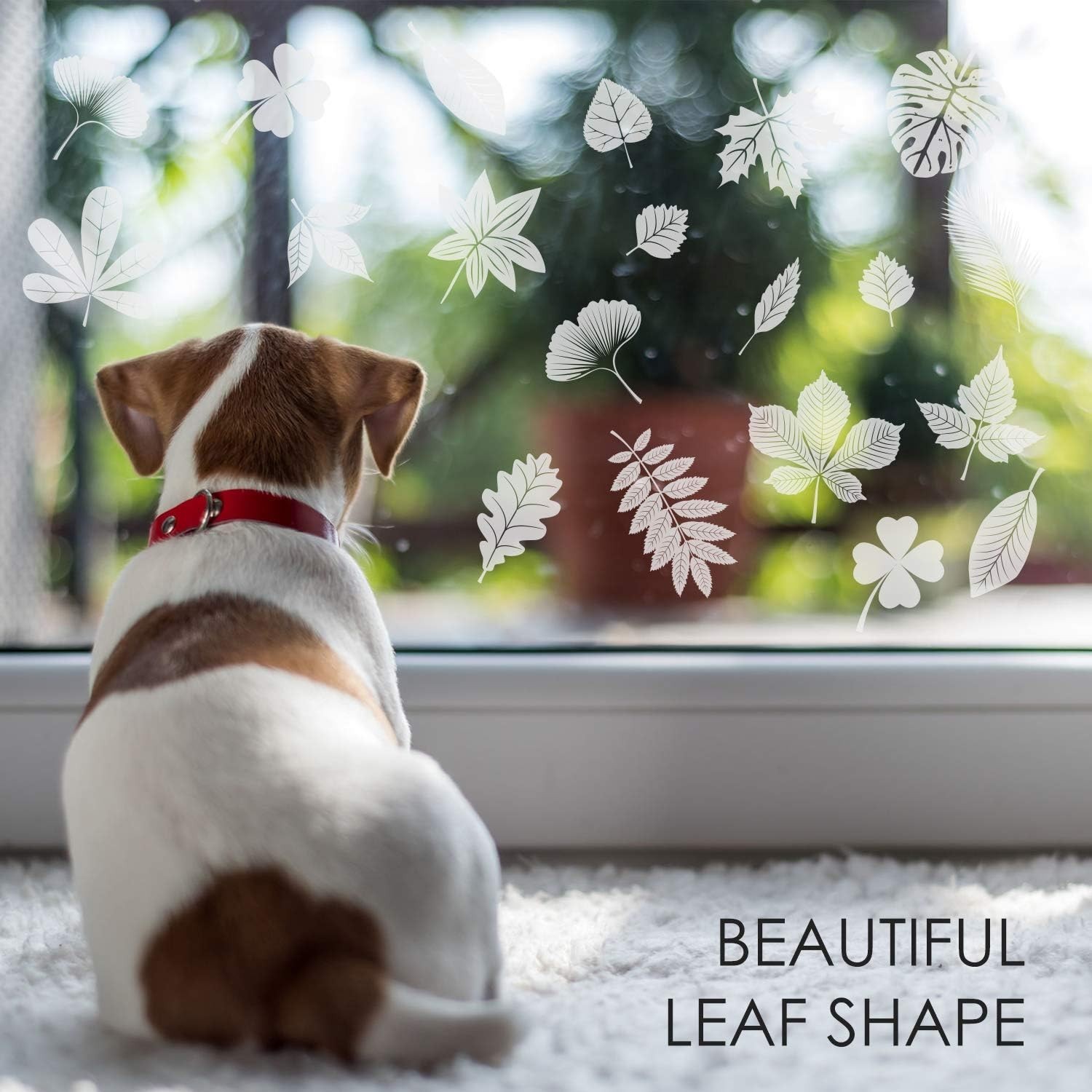 Reflective and Attractive Leaf Window Stickers – 32 Count Bird Safety