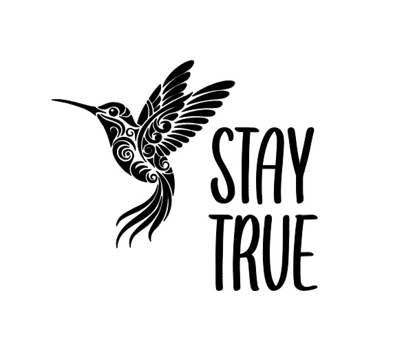 Stay True Hummingbird Vinyl Decal Bumper Sticker Car Window Mirror Wall Art