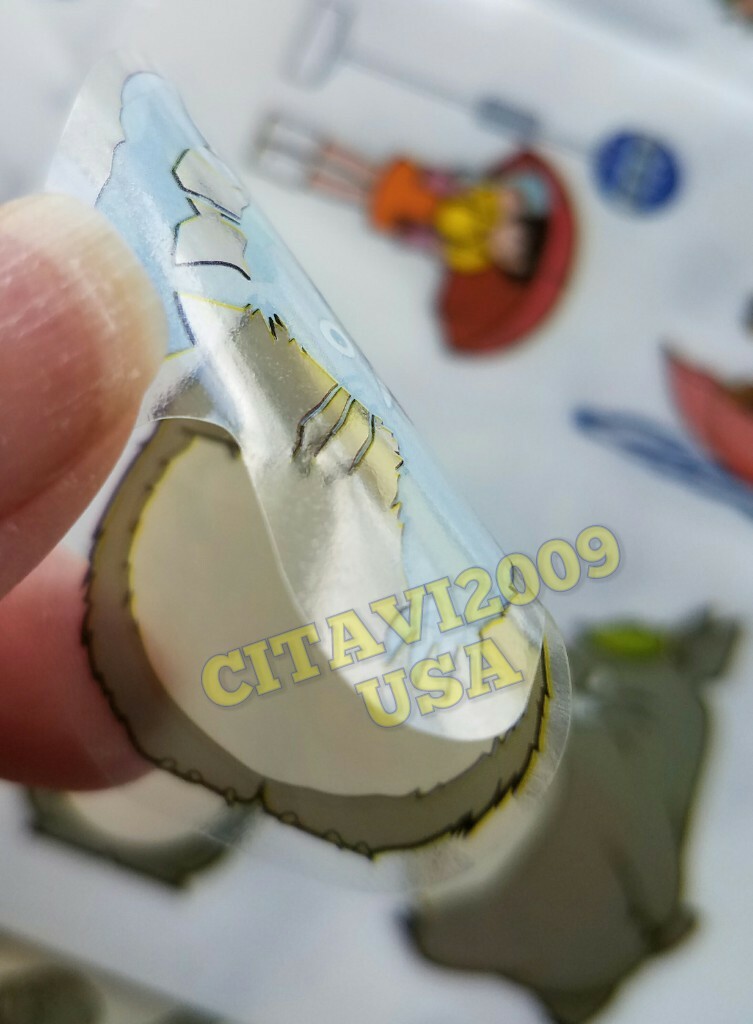 TOTORO STICKER SET OF 10 TRANSLUCENT WATERPROOF DECOR DECAL ANIME CARTOON.