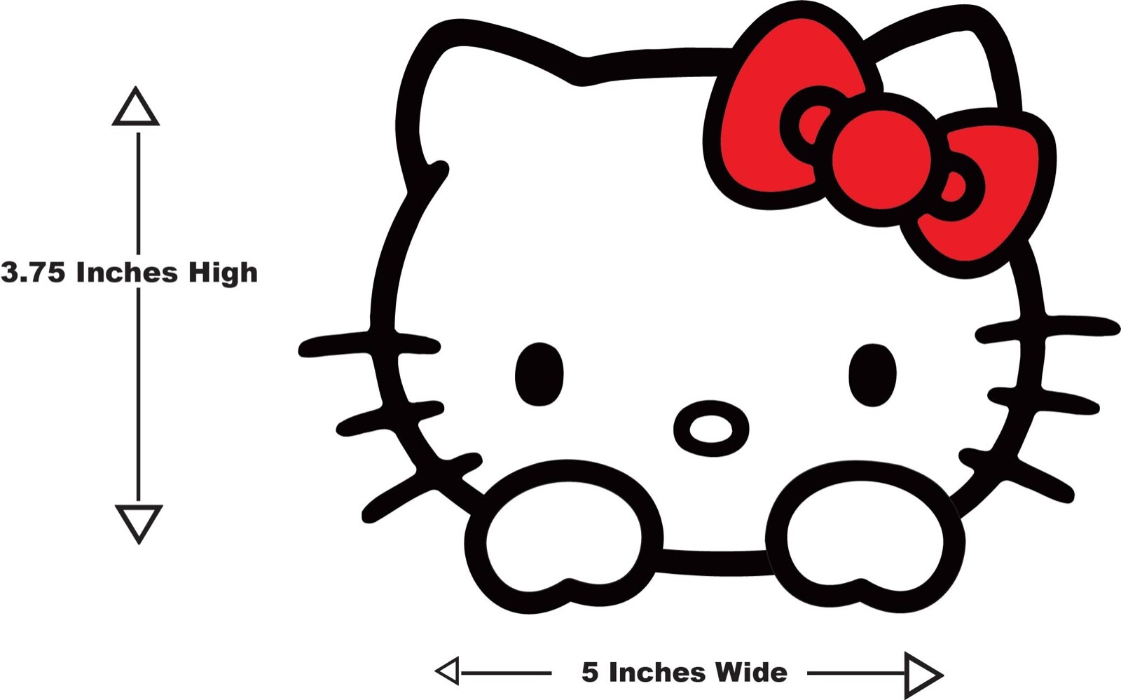 Hello Kitty Face Decal/Sticker