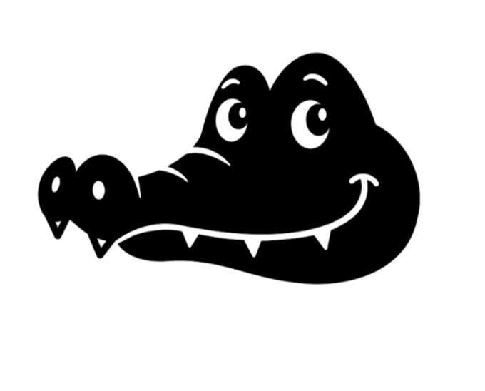 Cute Alligator Face Head Vinyl Decal Sticker Car Truck Window Bumper Gator