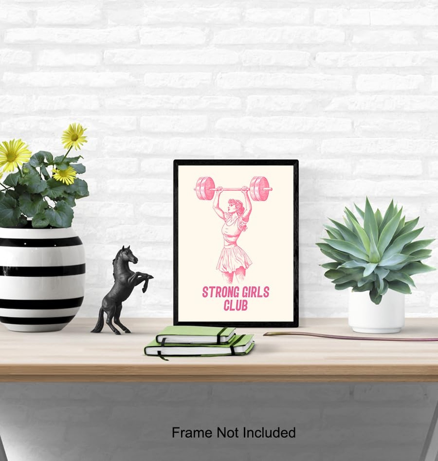 Empowered Womens Art Motivational poster – Strong Women Girly Wall Decor – In…