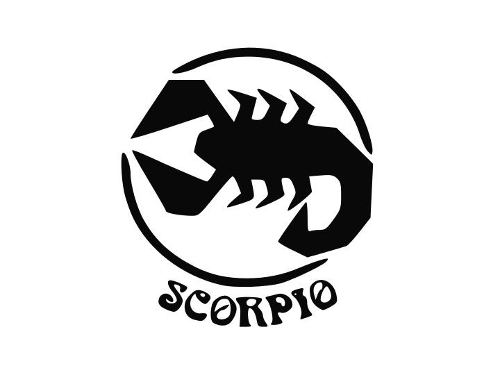 SCORPIO Logo Birth Sign Astrology Zodiac Vinyl Decal Car Sticker CHOOSE SIZE