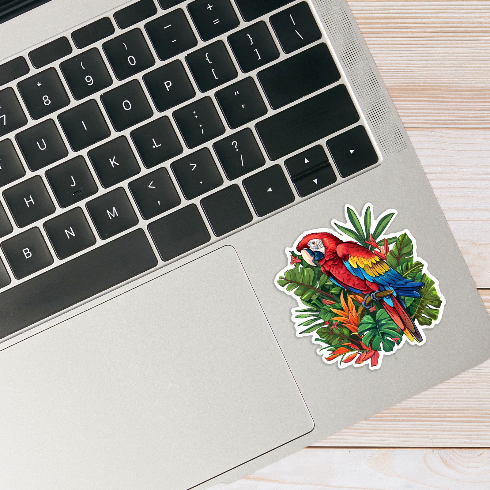 Colorful Tropical Parrot – Vinyl Decal Sticker – Car Window Laptop – #1600