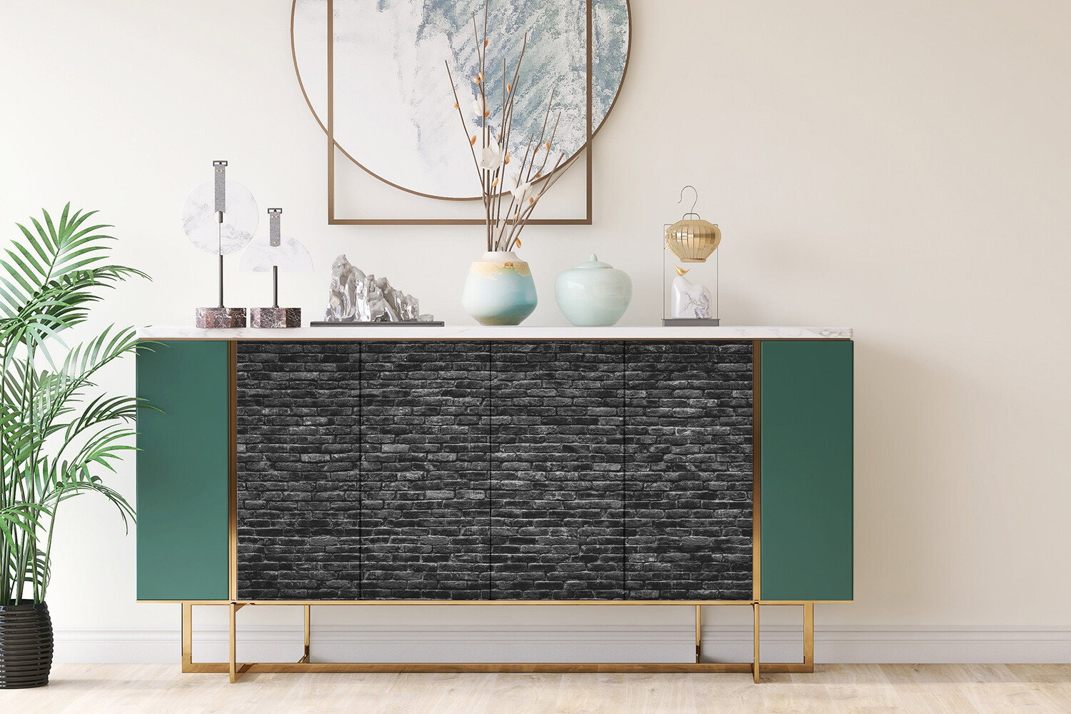 Sticky Back Plastic Self Adhesive Film Wrap Sticker Black bricks 100×50