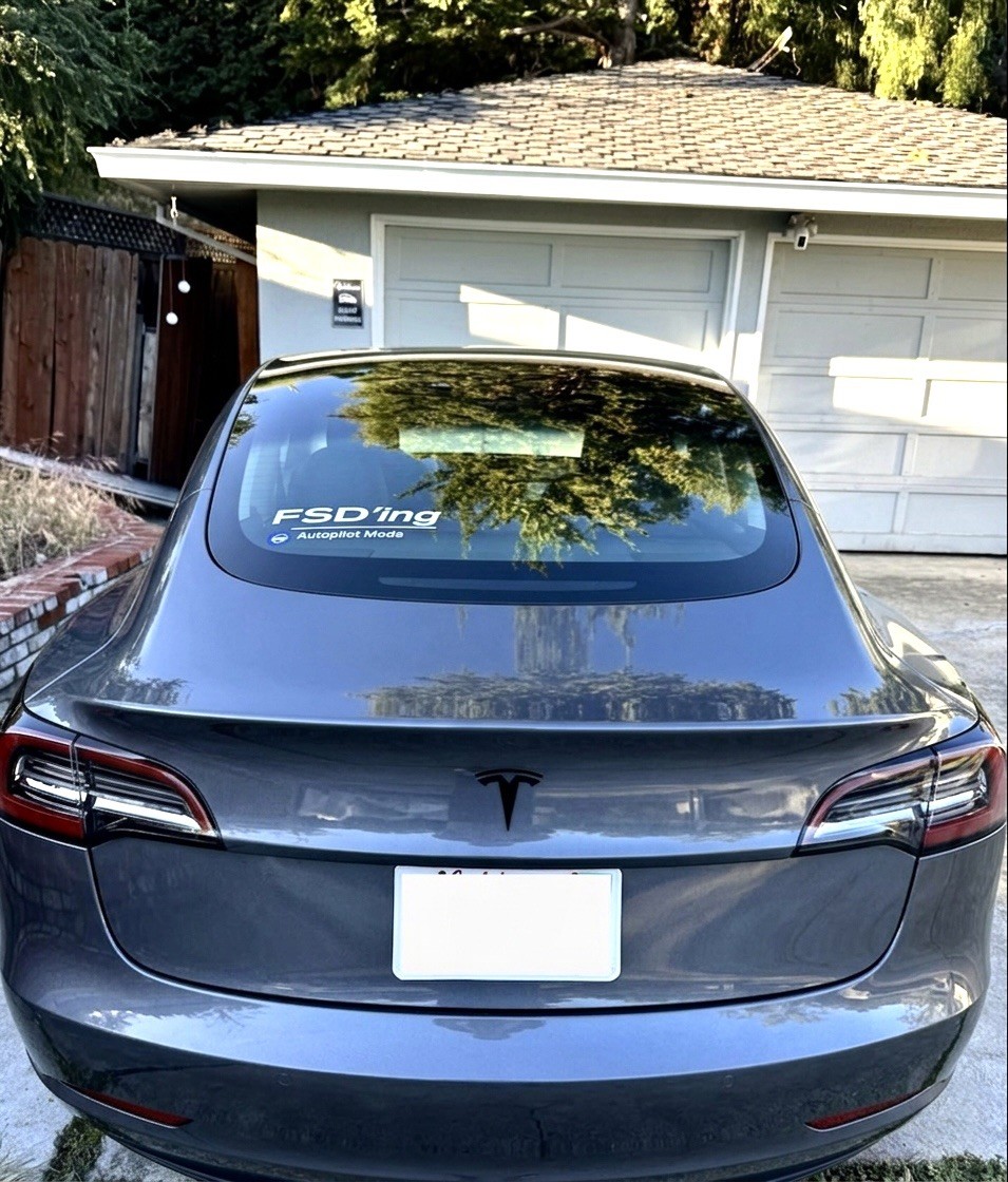 custom vinyl stickers decals – FSD’ing sticker, autonomous driving
