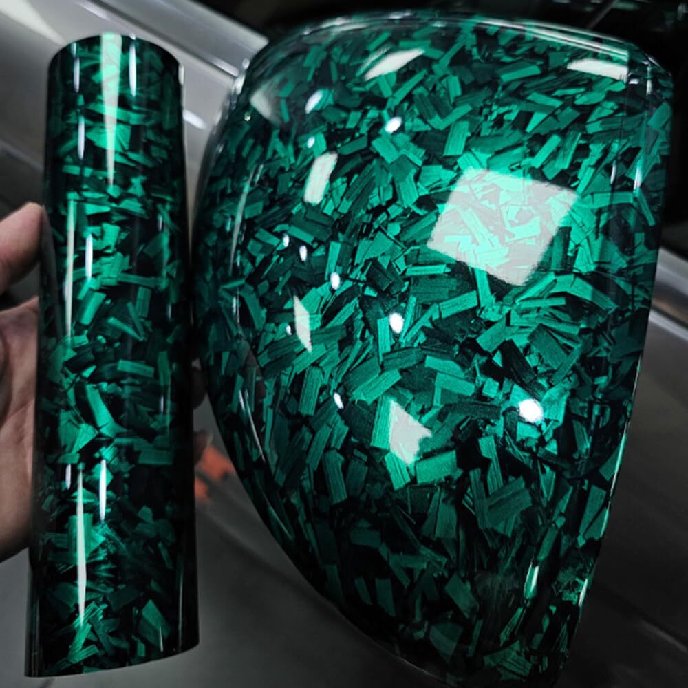 Forged Gloss Carbon Fiber Vinyl Wrap Roll Air Release Sticker Sheet Film for Car