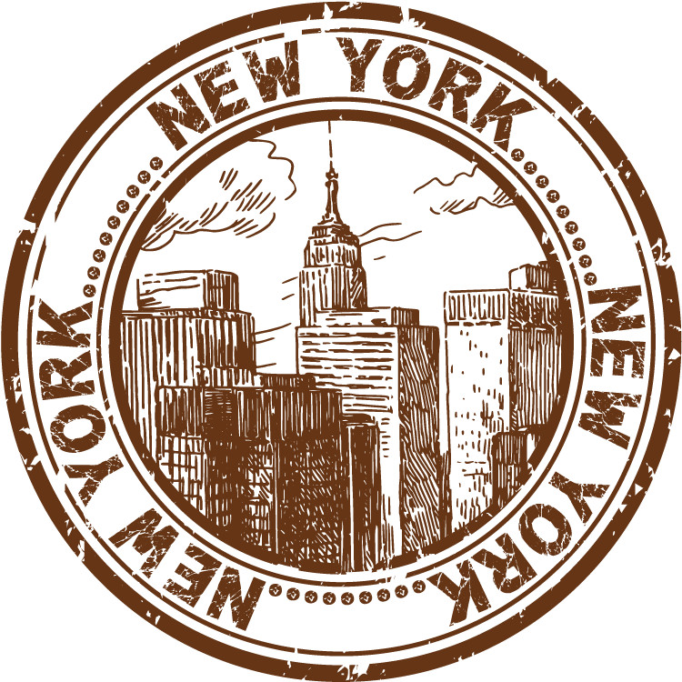 New York USA City Travel Grunge Stamp Car Bumper Sticker Decal