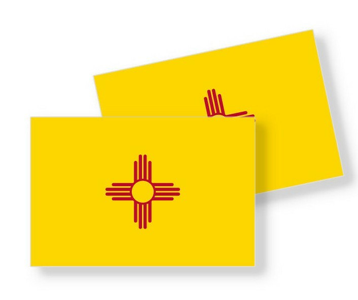 New Mexico State Flag -Set of 4 Vinyl Sticker / Adhesive Decals Various Sizes