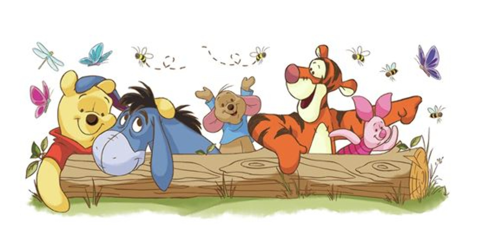 Children's Pooh Bear Wall Decals 10 Pieces