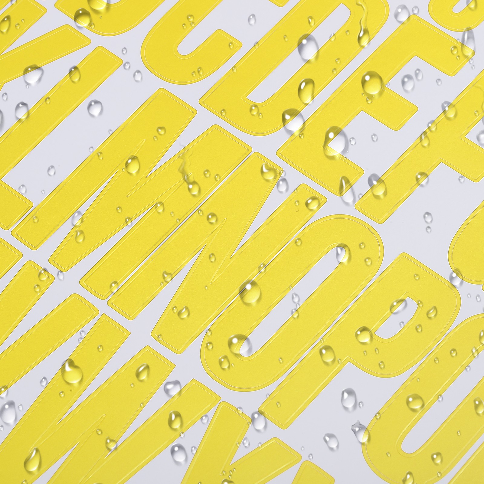 Letter Stickers 1 Inch 2 Inch 12 Sheets Self Adhesive Alphabet Sticker Yellow