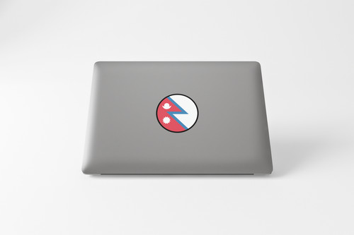 Nepal Flag Circle Sticker Decal
