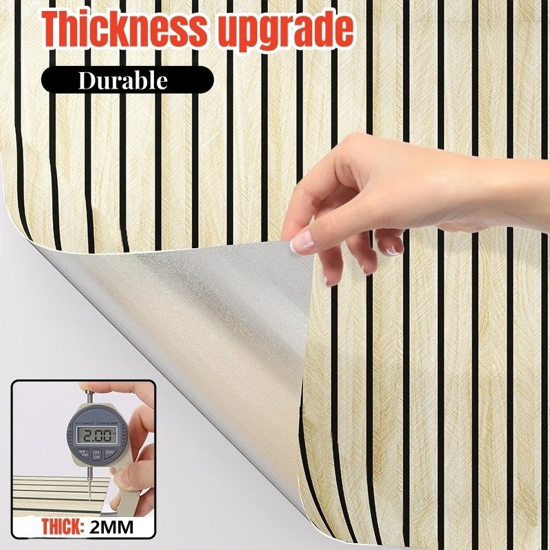 Imitation Wall Stickers Pvc Waterproof Wood 40cm Realistic Easily Removable Self