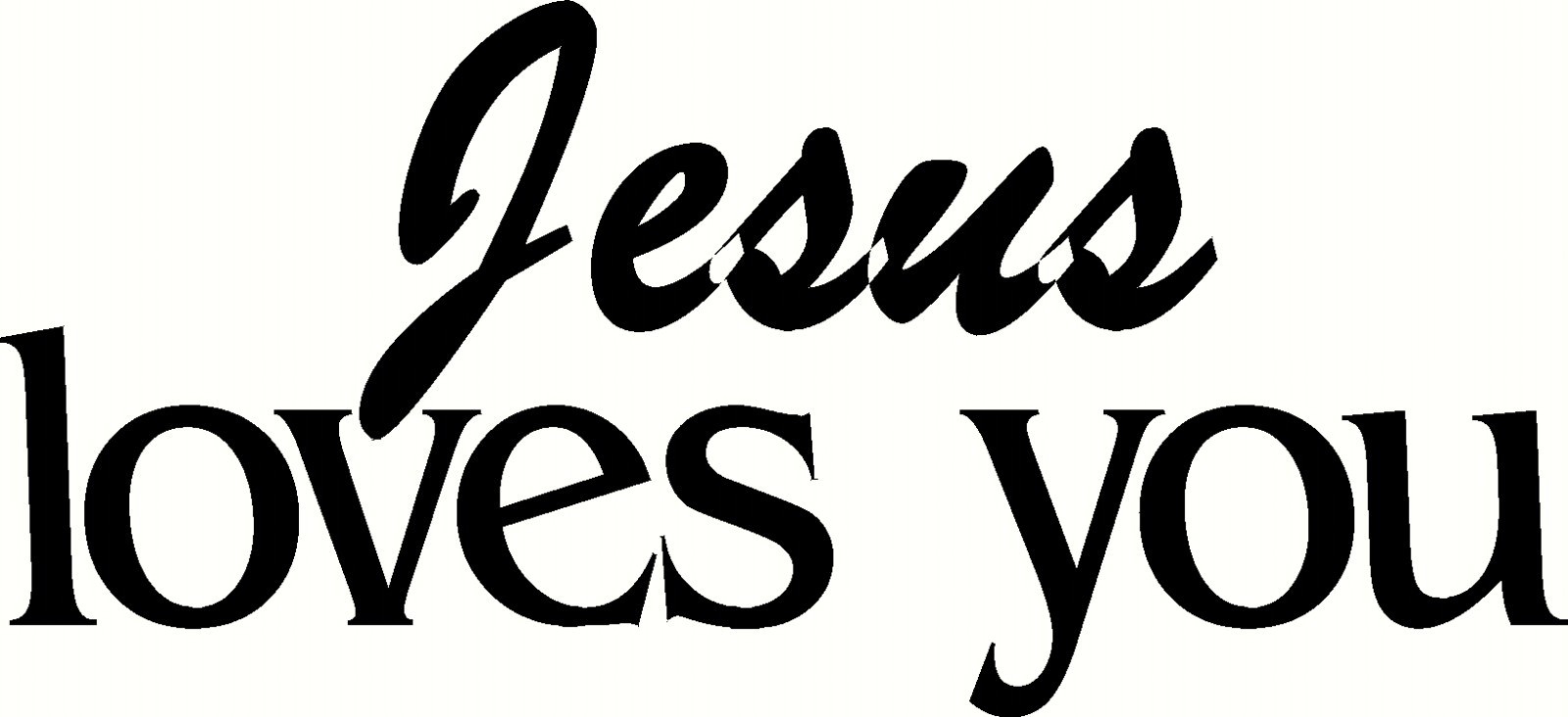 Jesus Loves You 11 x 22 Bible Verse Vinyl Wall Decals by Scripture Wall Art
