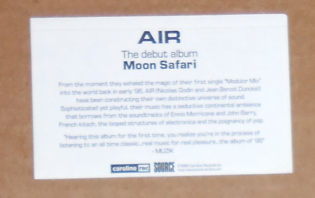Air Moon Safari Sticker Promo 4×2.5 RARE