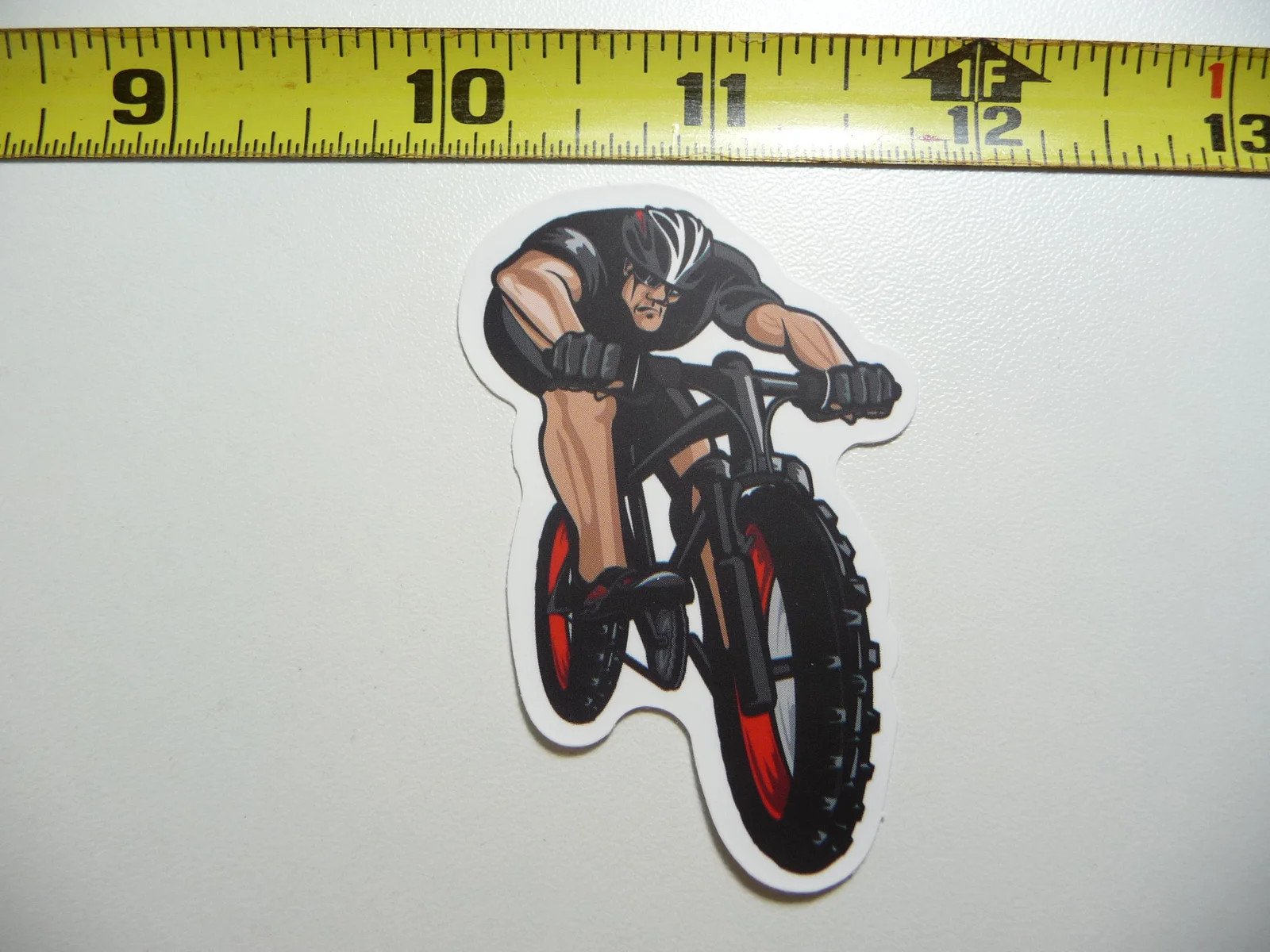 MTB MOUNTAIN BIKE TIRED RIDER SMALL STICKER DECAL RIDE RIDER FUNNY