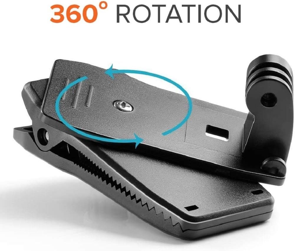 Backpack Strap Clip Mount for Gopro Hero 13 12 11 10 9 8 7 6 5 4 3+ Session Blac
